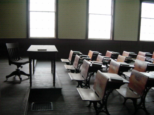 One-room schoolhouse classroom